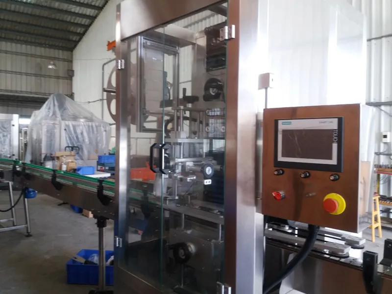 EDELSTEIN water bottle line installed on a customer's factory floor