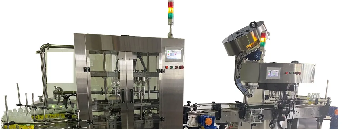 EDELSTEIN bottling line filling agricultural chemical containers