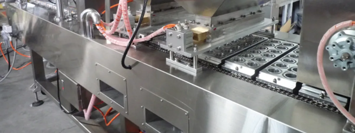 EDELSTEIN multi-lane cup filling machine tooling for food and snack packaging