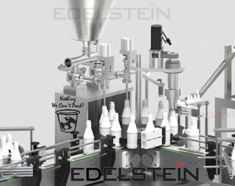 EDELSTEIN rotary cone-top cap applicator with piston filler