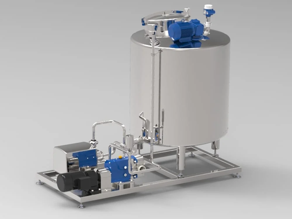 EDELSTEIN CIP clean-in-place tank and pump skid
